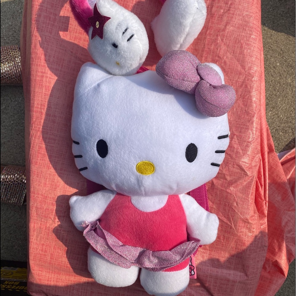 Hello kitty plush backpack